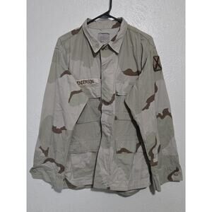 Vintage 1999 US Army DCU Desert Camo BDU Jacket Large Short NSN 8415-01-327-5312